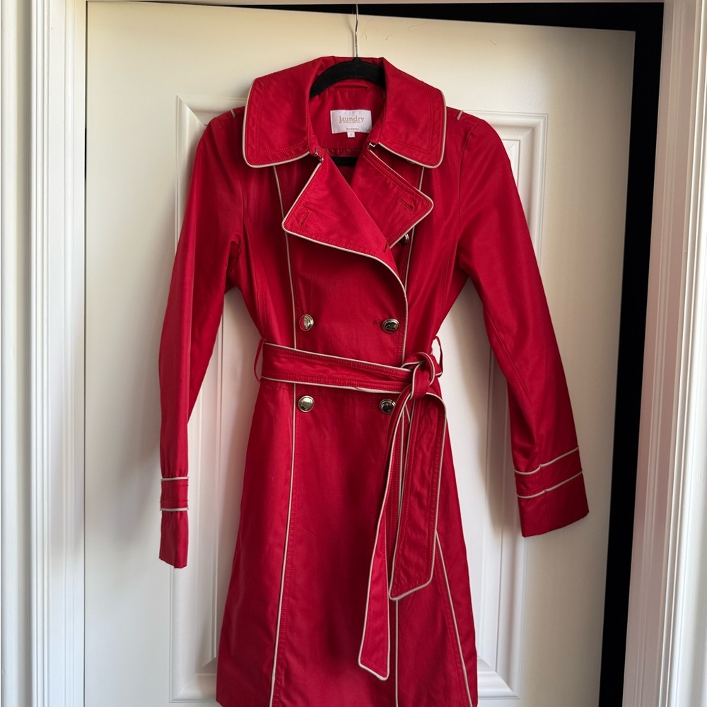 Women's Red Trench Coat
